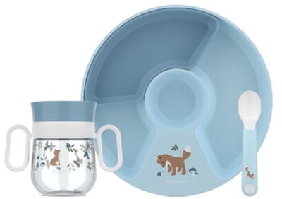 Mepal Mio Babyservies set Little Dutch - 3-delig - Kraamcadeau - Kinderservies - Forest Friends
