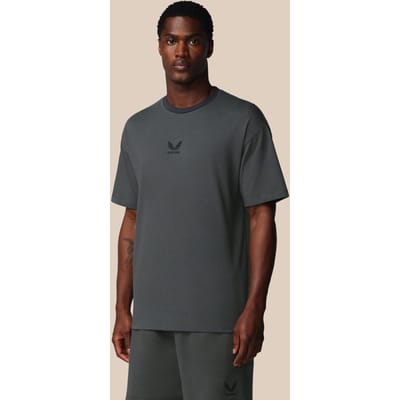 Heren Adapt Katoen Loose Fit T-shirt - Gunmetal