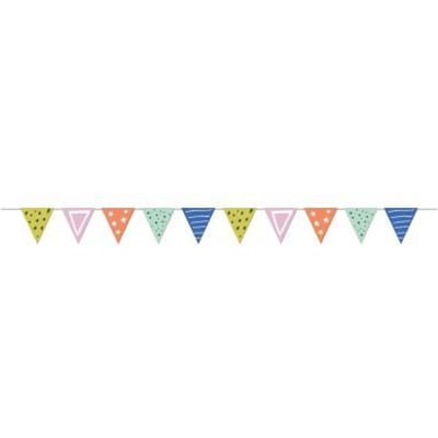 Folat - Vlaggenlijn Eco Party Meerkleurig - 6 meter
