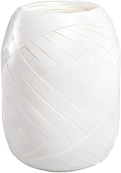 SUSY CARD krullint op eivormige bol, glad, 5 mm x 20 m, wit