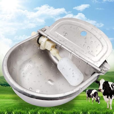 Automatische Drinkbak voor Runderen met Grote Capaciteit, RVS, Voor Paarden en Geiten, Verstelbare Vlotter en Afvoerputje