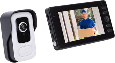 Videodeurbel met Monitor - Slimme Deurbelcamera - Veilige Toegang - 4.3-inch Display - 16 x 12 x 7 cm