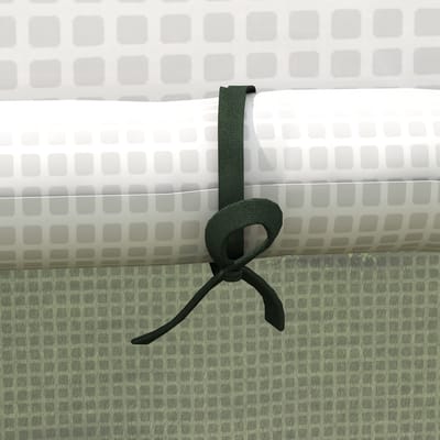 Wishdor - Reservehoes Voor Kas - Versterkte Dubbele Pe-Folie 135 Gsm Met Uv-Coating - Oproldeur En Gaasramen - Wit - 140 X 143 X 190 Cm