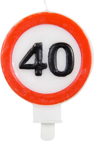Folat - Kaars 40 Jaar Verkeersbord