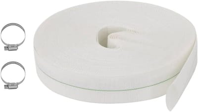 Platte Waterslang - Pompslang Irrigatieslang - Water Transport Hoge Druk - Versterkt Met Polyester - 50 Meter Lengte 25mm - Wit