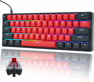 60% Mechanisch Gaming Toetsenbord met RGB Verlichting en Programmeerbare Macrotoetsen