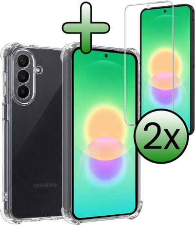 Hoesje Met Screenprotector - 2 Stuks - Geschikt voor Samsung Galaxy A27 - Sterk & Shockproof - Siliconen Case - Back Cover - Telefoon Hoes - Shock Proof - Transparant