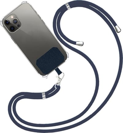 Telefoonkoord Universeel Telefoon Koord Telefoonketting Verstelbaar Telefoonkoorden 150 cm - Donkerblauw