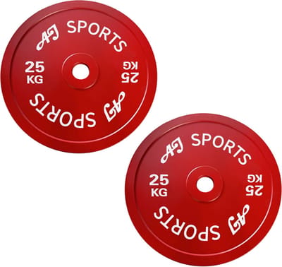 AJ-Sports Olympische Halterschijven 25 kg - 2 Stuks - Halterschijf 50 mm - Gewichten set - Halters - Halterset - Halterstang - Halterbank - Fitness - Krachttraining