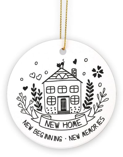 Dailygoods- Hanging Ornament Wit - Keramiek - Huis Decoratie - Nieuw