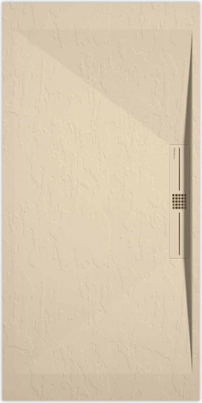 Sanifun douchebak Stone Side Cream Slate 900 x 900 P