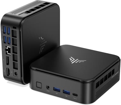 NiPoGi E3B Mini PC,mini pc's met Windows 11 Pro,ΑΜD Ryzen 5 7430U 32GB DDR4 RAM 512GB SSD, Type-C,WiFi 6,BT 5.2,met 4K op 60 Hz Support