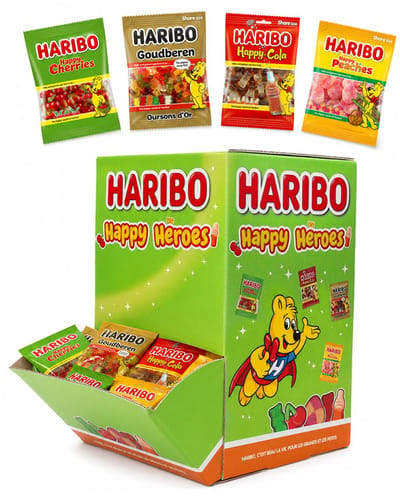 Haribo "Happy Heroes" snoep mix 700g - Uitdeelsnoep in individuele verpakte snoepzakjes - Snoep traktatie