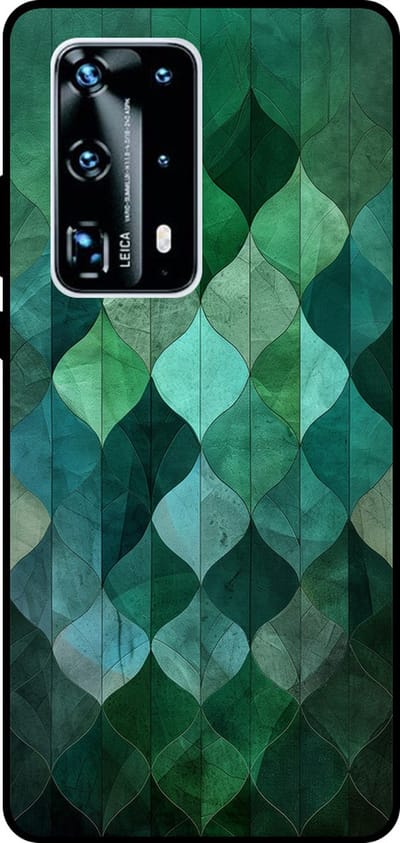 Smartphonica Telefoonhoesje Geschikt voor Huawei P40 Pro Plus met groene bladeren opdruk - TPU backcover case green leafs design geschikt voor Huawei P40 Pro Plus