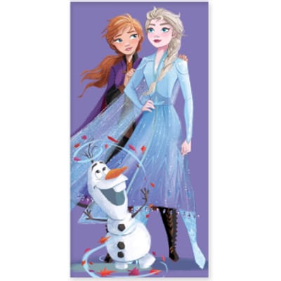 Frozen strandlaken Olaf 70 x 140 cm paars