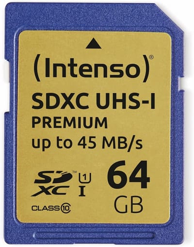 Geheugenkaart 64GB SDXC UHS-I Class 10 voor professionele opnames