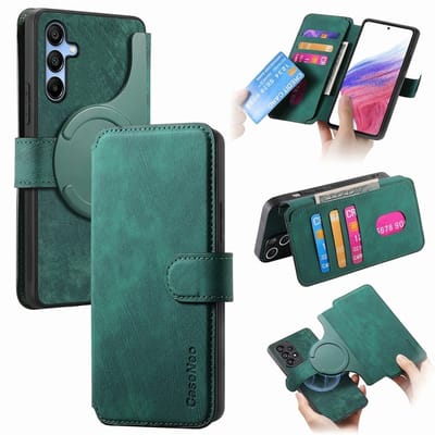 CaseNeo Hoesje - Geschikt voor Samsung Galaxy A16 Hoesje - CaseNeo 2-in-1 Book Case & Back Cover - Groen
