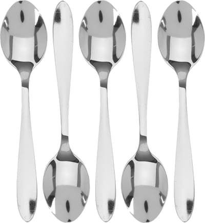 Excellent Houseware Theelepels - 5x stuks - 15 cm - RVS - Koffielepeltjes - kleine thee lepeltjes