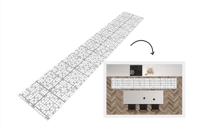 Keukenloper - Loper keuken - Sudoku - Puzzel - Patroon - 300x50 cm - Keukenloper vinyl