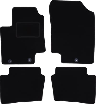 Zwarte veloursmatten voor: Kia Rio II DE hatchback (2005-2011)