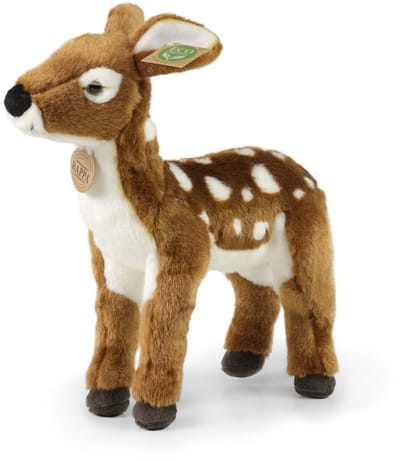 Rappa ECO knuffel ree kalf 30 cm - realistische knuffel van recyclede PET flessen - bruin
