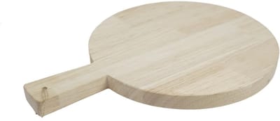 Hobbygroep houten snijplank rond met handvat - duurzaam keukenspeelgoed.