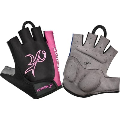 Women's Half Finger Cycling Gloves Breathable Shockproof Lycra Bicycle Gloves Riding MTB Bike Gloves Men for Outdoor Sports M roze