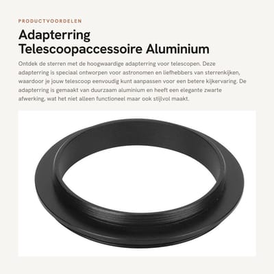 Dailygoods - Adapterring - Telescoopaccessoire - Aluminium - Zwart - M48mm M54mm - Geschikt voor astronomie - Zwart