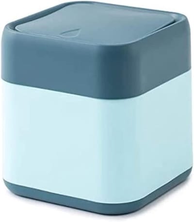Prullenbak - Afvalbak - Kantoor Thuis - Met Deksel - 14x13x13cm - Roze