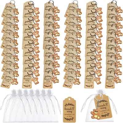 Leuke Beren Feestartikelen voor Kinderen - 60 Stuks Geel-bruin, Perfect voor Verjaardagen en Feestjes