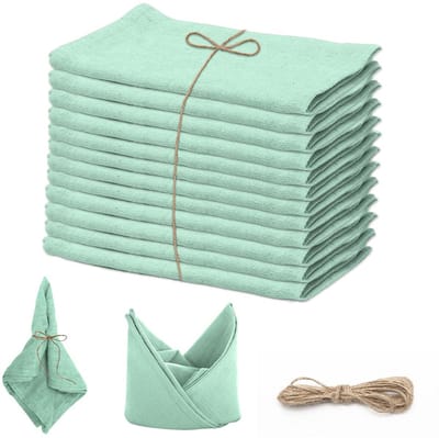 Unyqoos® Elegante Herbruikbare Linnen en Katoenen Servetten Set voor Feestelijke Tafeldecoratie