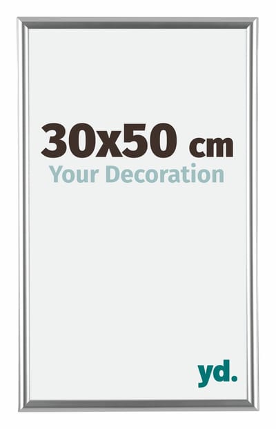 Your Decoration - Fotolijst 30x50 cm - Kunststof - Zilver - Bordeaux