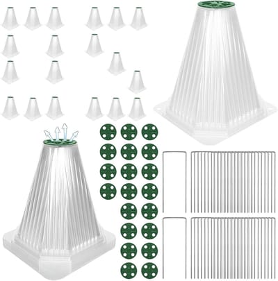 Plantenbeschermers - Klokvormige kappen - Planten beschermen - Verstelbare ventilatie - 20 stuks - Transparant