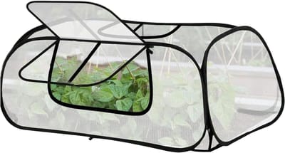 Kleine Broeikas - Plantenkas Afdekking - Planten Beschermen - Weerbestendige Structuur - 115 x 55 x 45 cm - Zwart