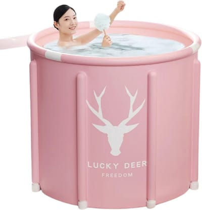 Bovista Ijsbad - Zitbad - Ice Bath - Dompelbad - Opblaasbaar - Wim Hof Methode - Roze - Set 1 - 65cm