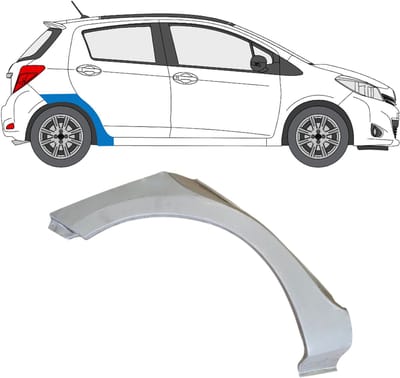 Reparatiepaneel achterspatbord voor Toyota Yaris 2011-2020 / Rechts