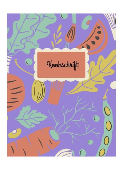 HappyBook - Kookschrift - Lila - Recepten - Receptenboek - Notitieboek - Kookboek - Cadeau - Kooknotities - Kookliefhebber - Softcover - Elastiek - Cadeau - Recepten Verzamelen - Familiegerechten - Reisrecepten - Vakantie Gerechten Opschrijven - Food