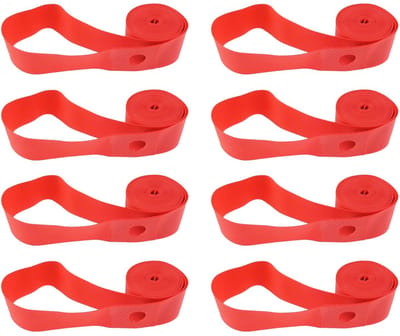 Fiets Velgstrip - Velgtape Bescherming - Band Lekvrij Houden - 8 Stuks PVC - 26 Inch 20mm - Rood