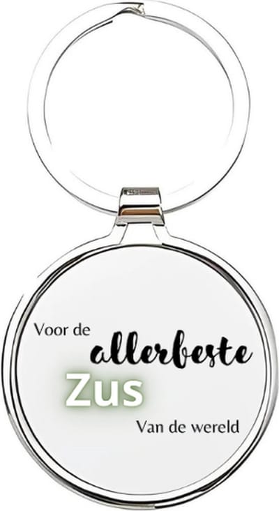 Akyol - my zus is the cutest Sleutelhanger - Zus - de liefste zus - zus sleutelhanger - zussen sleutelhanger - sleutelhanger zus - familie sleutelhanger - verjaardagscadeautje - zus cadeau - sister - zusje - 4 x 7,5 CM