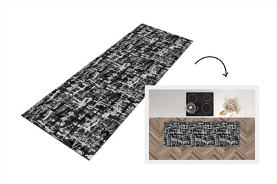 Keukenloper - Loper keuken - Camouflage - Verf - Patronen - 150x50 cm - Keukenloper vinyl