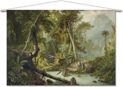 Wanddoek XL Zuid-Amerikaans oerwoud (zonder houten stokken)