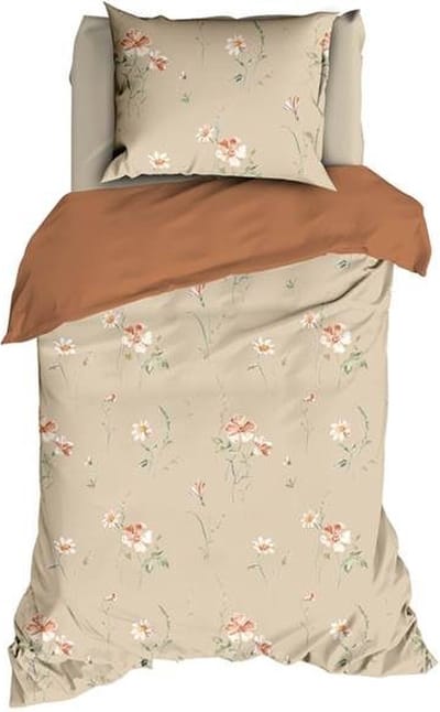 Satin d'Or Zabina Dekbedovertrek - Eenpersoons - 140x200/220 cm - Beige