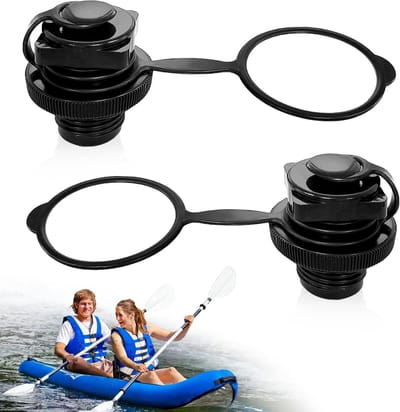 Opblaasventielen - Luchtventielen - Watersport Uitrusting - Goede Afdichting - 22 mm Schroefdraad - Zwart