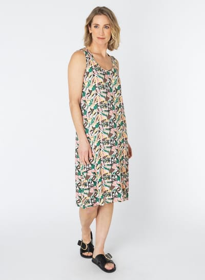 ES&SY Maya Dresses - Summer White/Multi-C - maat 42