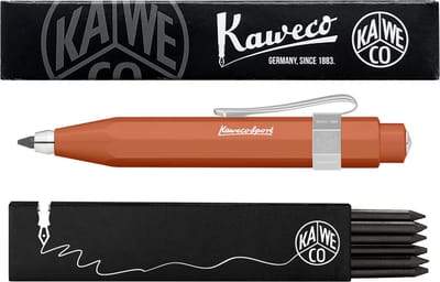 Kaweco - Vulpotlood 3,2 - Skyline Sport - Nostalgic Octagonal Clip Chrome - Fox (Roodbruin) - Met doosje vullingen