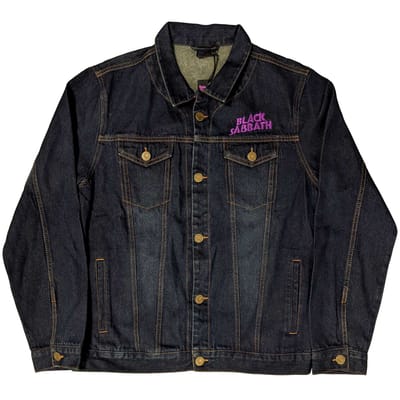 Black Sabbath unisex volwassen golvend logo denim jack XL denimblauwe kleur