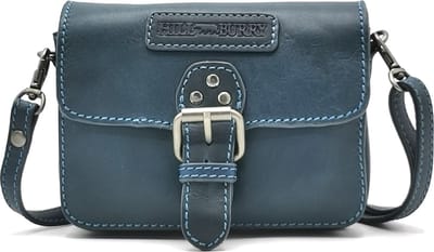 Hill Burry -Hillburry-3280- Schoudertas- Small- leer-Blauw-Blue - (bxhxd) ca. 16cm x 12cm x 5cm