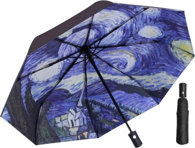 Livano Luxe Stormparaplu - Windproof Paraplu - Stormproef - Opvouwbaar - Automatisch Uitklapbaar - Umbrella - Van Gogh