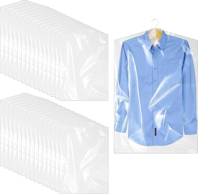 Kledingzakken Set - Kledinghoezen - Kleding Beschermen - Wasbaar en Stofdicht - 60 x 140 cm - Transparant