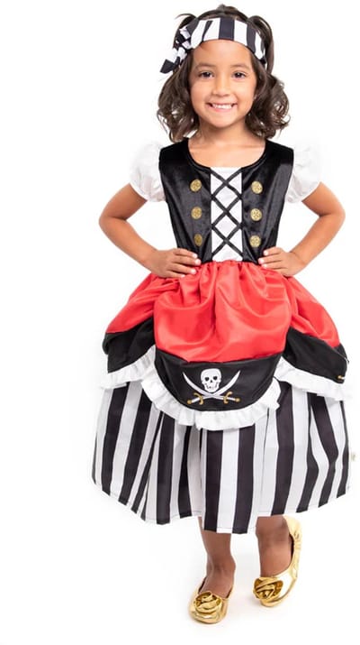 Little Adventures - Piraten jurk met hoofdband – Maat 98-104